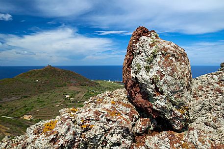 View from Linosa island, Pelagie islands, Sicily, Italy, Europe View from Linosa island, Pelagie islands, Sicily, Italy, Europe