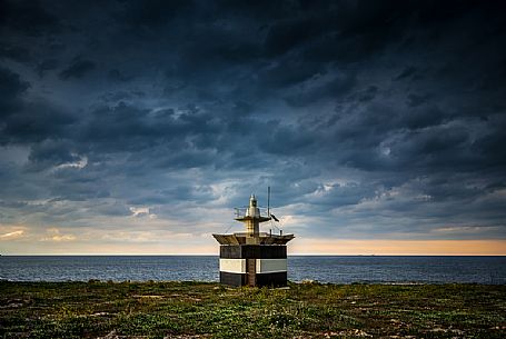Lighthouse of Magnisi peninsula, Priolo Gargallo, Sicily, Italy, Europe Lighthouse of Magnisi peninsula, Priolo Gargallo, Sicily, Italy, Europe