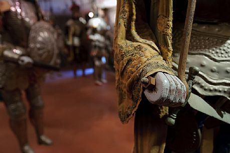 Detail of Sicilian puppets, pupi siciliani