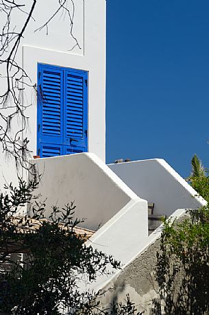 Detail of traditional house in Stromboli island, Sicily, Italy, Europe