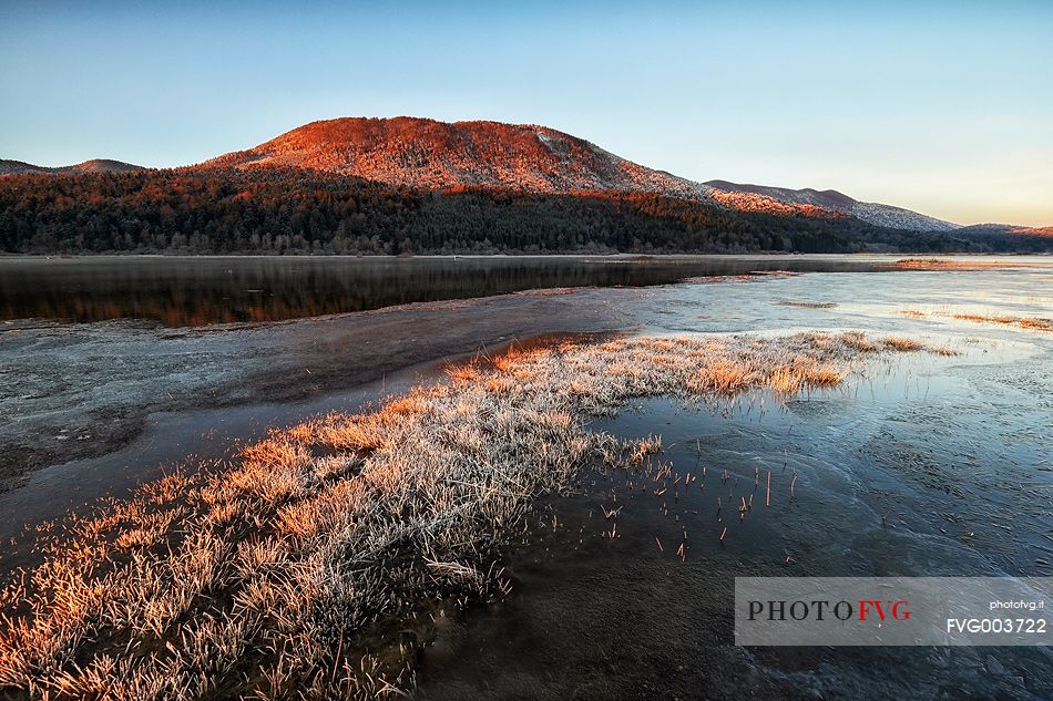 intermittent Lake Cerknica in winter