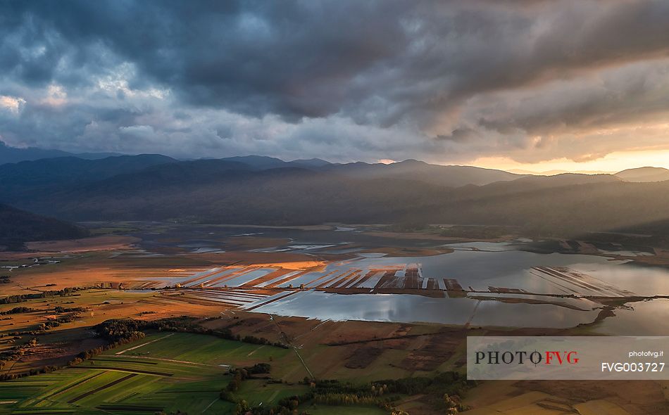 View from above of Cerknica Lake