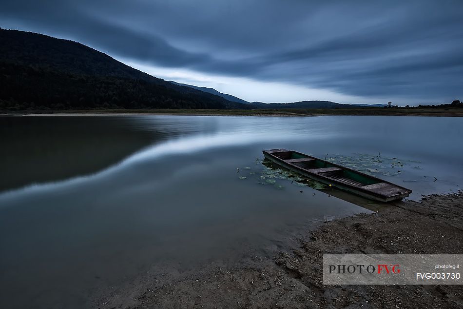 Boat on Lake Cerknica