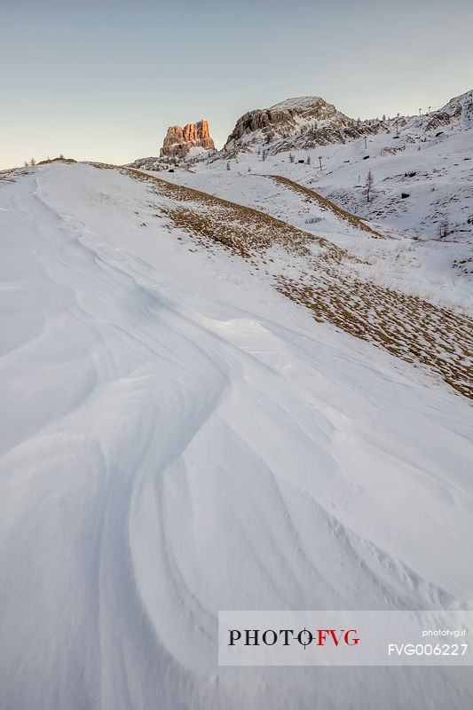 Averau mount in winter