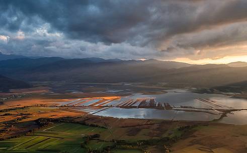 View from above of Cerknica Lake