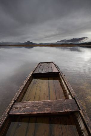 Boat on Lake Cerknica