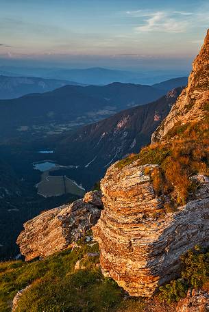 View from above on Lake Fusine