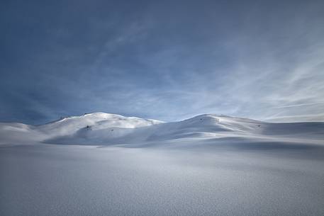 Lunar snowland in Giau Pass