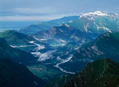 Landscape of the Val Tramontina and homonymous lake.