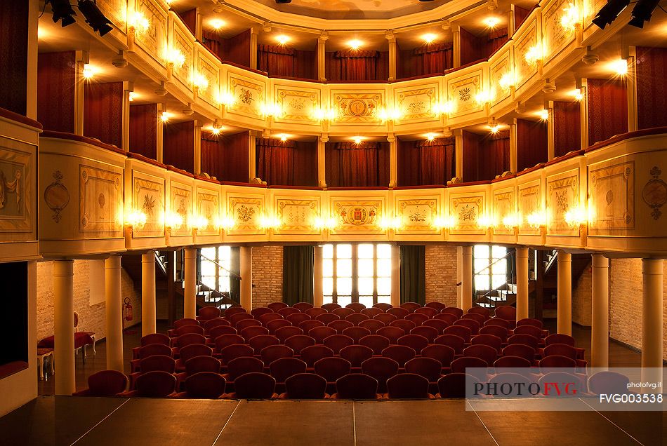 Inside the theater Arrigoni. San Vito al Tagliamento, Friuli Venezia Giulia, Italy, Europe