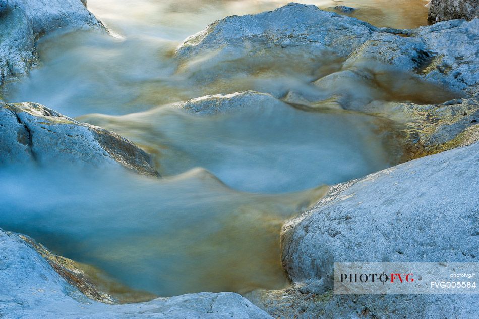 Detail of Colvera River in the Dolomiti Friulane natural park, Friuli Venezia Giulia, Italy, Europe