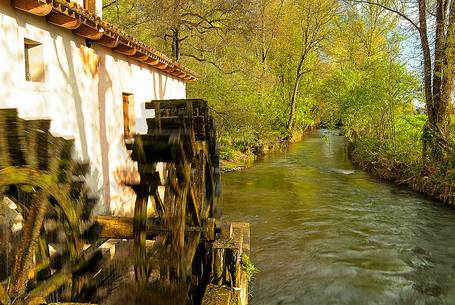 The old medieval mill of Stalis in Sesto al Reghena, Friuli Venezia Giulia, Italy, Europe