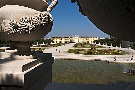 The Schönbrunn Palace in Vienna. It is an imperial summer residence and a baroque palace, one of the most important architectural, cultural, and historical monuments in Austria. The Schönbrunn Palace in Vienna. It is an imperial summer residence and a baroque palace, one of the most important architectural, cultural, and historical monuments in Austria.