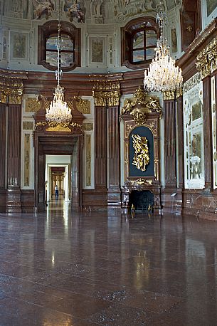 A room of the Belvedere Palace, summer residence for Prince Eugene of Savoy, Vienna, Austria.