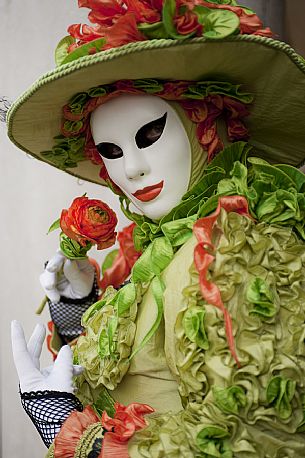 Mask of the Venice carnival in Piazza San Marco square, Venice, Italy, Europe Mask of the Venice carnival in Piazza San Marco square, Venice, Italy, Europe