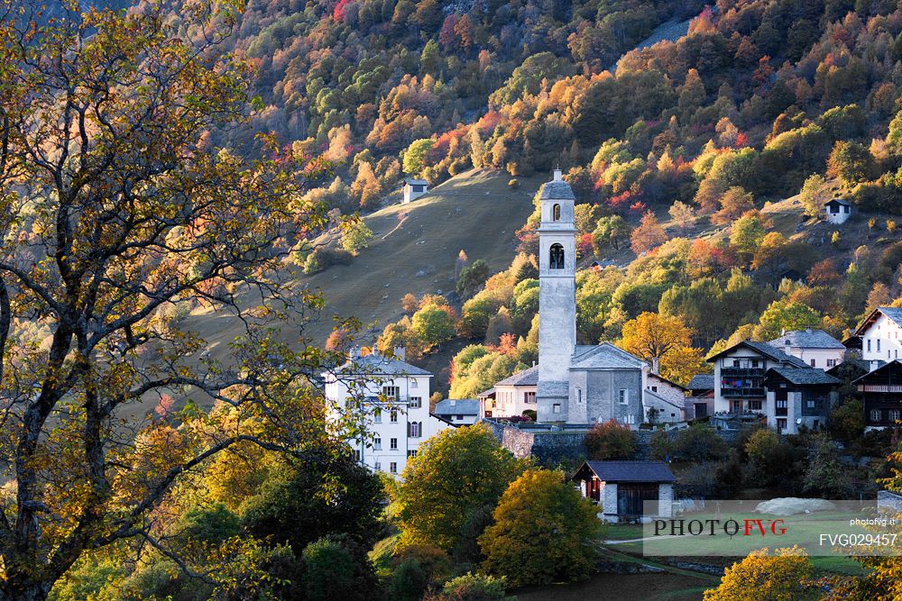 Soglio village in Bregaglia valley, Switzerland