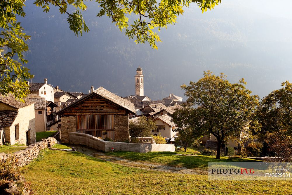 Soglio village in Bregaglia valley, Switzerland