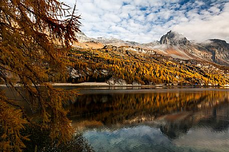 Sils lake, Engadin, Canton of Grisons, Switzerland