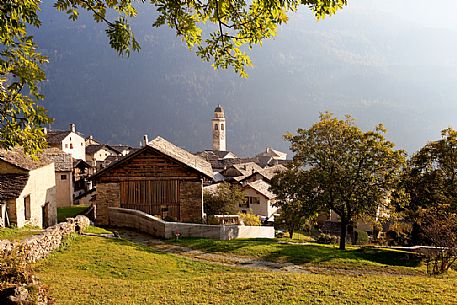 Soglio village in Bregaglia valley, Switzerland