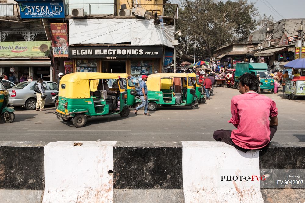 Citylife in New Delhi traffic, India