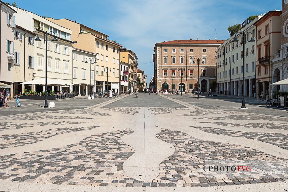 Tre Martiri square, downtown of Rimini, Emilia Romagna, Italy, Europe