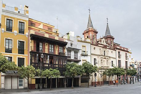 Typical Andalusian architecture in Seville, Spain