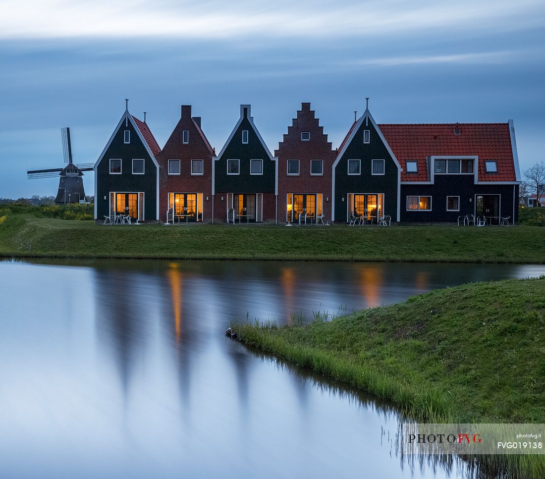 Typical houses of Volendam , a village and fishing port in the south - eastern coast of North Holland