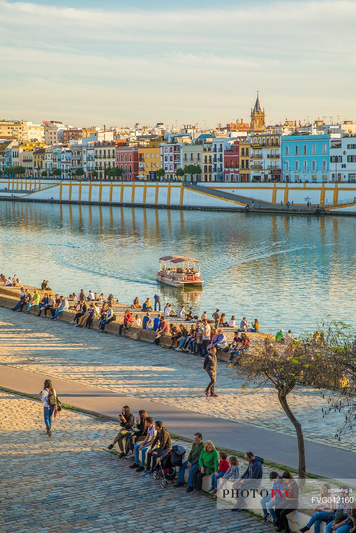 The district of Triana, on the western bank of the Guadalquivir river, is famous for the production of azulejos and ceramics, Seville, Andalusia, Spain, Europe