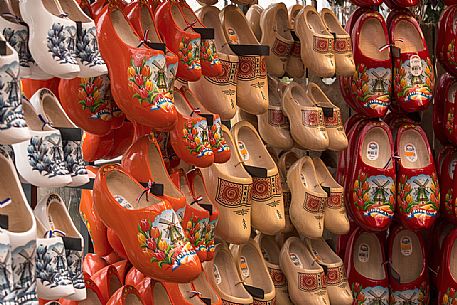 The famous dutch wooden clogs in Amsterdam