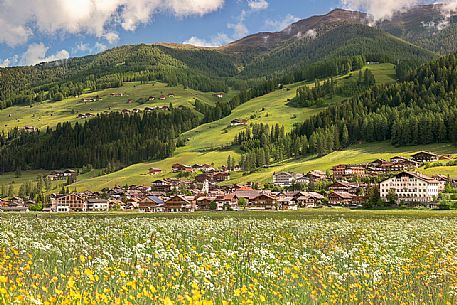 The village of Moso in Pusteria valley, dolomites, Itay
