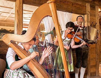 Traditional festival with folk group of Sesto - Pusteria valley
