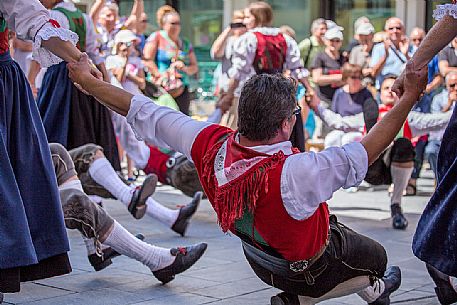 Traditional festival with folk group of San Candido - Pusteria valley