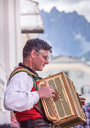 Traditional festival with folk group of San Candido - Pusteria valley