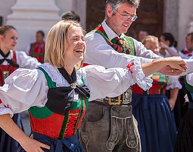 Traditional festival with folk group of San Candido - Pusteria valley