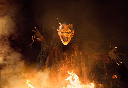Krampus during the traditional festival. The Krampus are men-wild goats and very disturbing that roam the streets in search of children Krampus during the traditional festival. The Krampus are men-wild goats and very disturbing that roam the streets in search of children