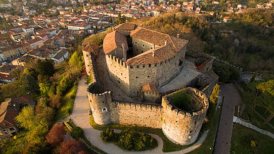Overhead view of Gorizia castle, Friuli, Italy