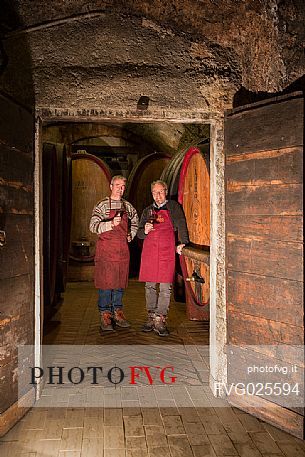 Marco and Stefano of the Cantina Pisoni located between the Dolomites and Lake Garda, specializing in Vino Santo, red and white wines of Trentino Alto Adige, Valley of Lakes, Italy