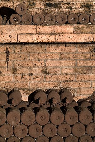 Aged bottles of wine of historic Russiz Superiore cellar of Roberto Felluga located in Capriva del Friuli, Friuli Venezia Giulia, Italy