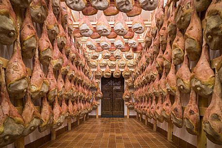 La Casa del Prosciutto the historic ham company of the Alberti family in San Daniele del Friuli, Friuli Venezia Giulia, Italy