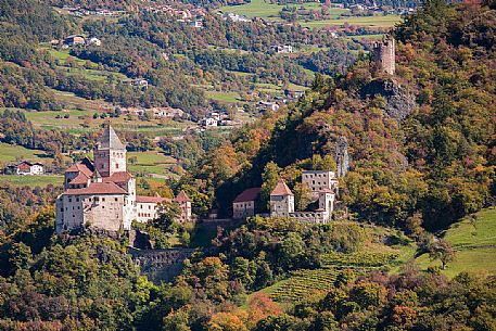 The castle Trostburg, also called Castel Forte, Isarco valley, Ponte Gardena, Trentino Alto Adige, Italy, Europe The castle Trostburg, also called Castel Forte, Isarco valley, Ponte Gardena, Trentino Alto Adige, Italy, Europe