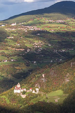 The castle Trostburg, also called Castel Forte, Isarco valley, Ponte Gardena, Trentino Alto Adige, Italy, Europe The castle Trostburg, also called Castel Forte, Isarco valley, Ponte Gardena, Trentino Alto Adige, Italy, Europe