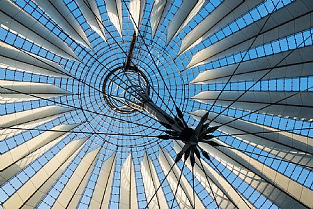 Futuristic roof at Sony Center, Potsdamer Platz, Berlin, Germany. Futuristic roof at Sony Center, Potsdamer Platz, Berlin, Germany.