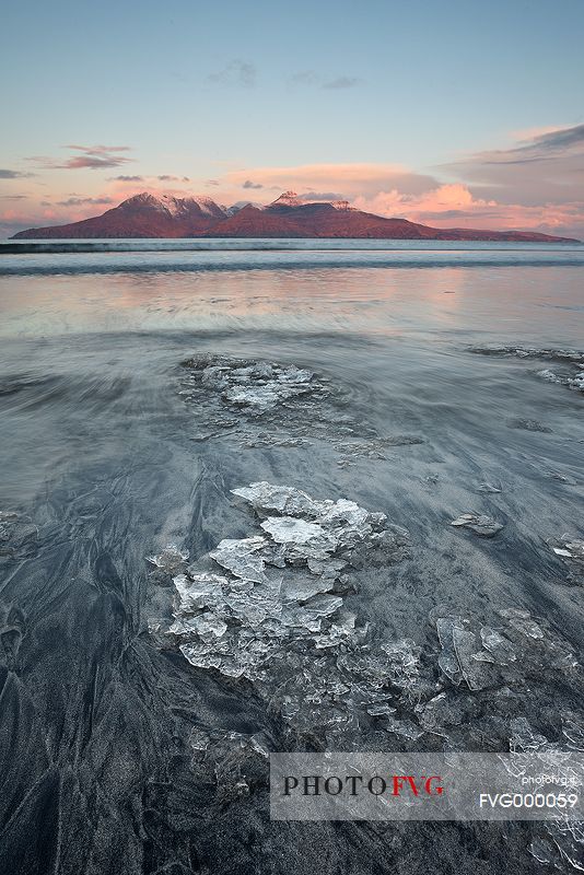 A rare moment of super cold weather at Laig Bay