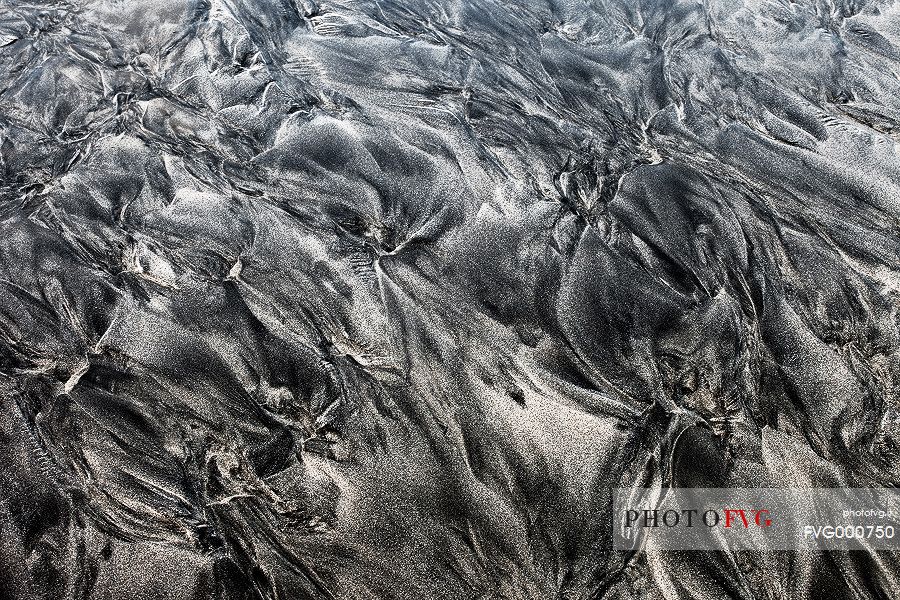 Texture of the Sandy Volcanic Beach at Laig Bay