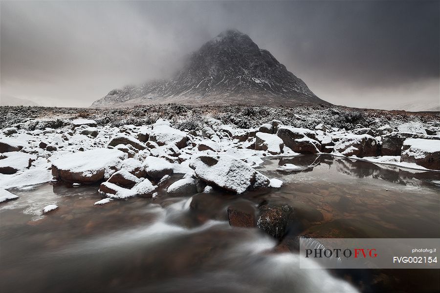 Christmas landscape at Buachaille Etive moor 