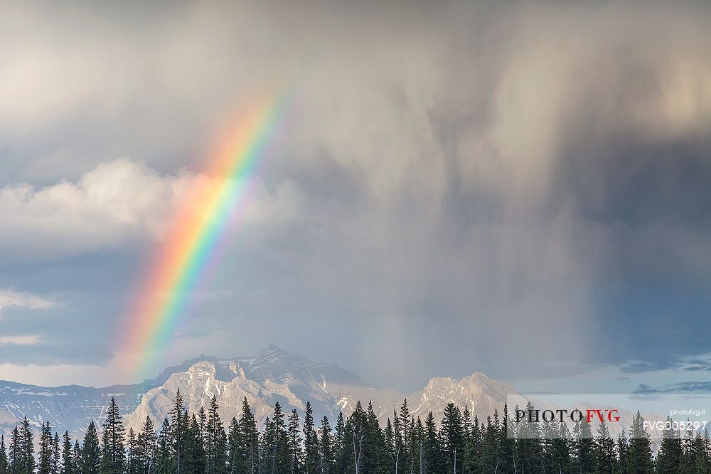 Storm and rainbow  at Vermillion lake