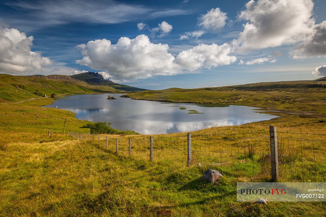 This is a view of Old Man of Storr close to the main road to Uig