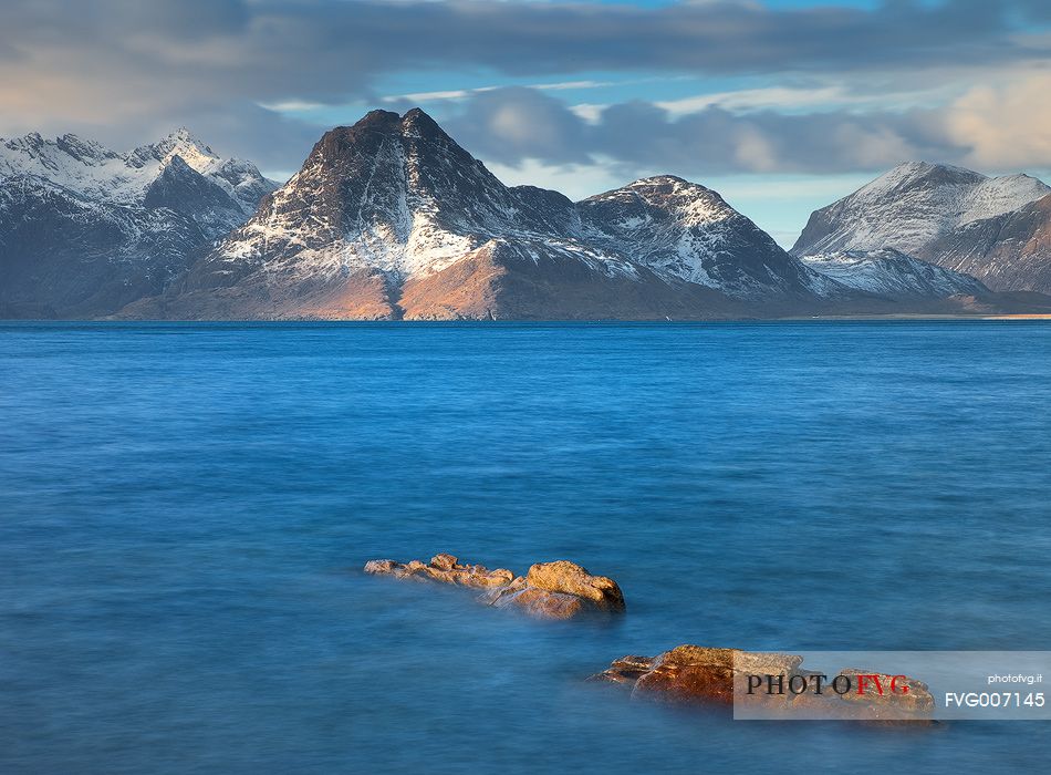 Winter view of the Cuillin Hills, from Elgol Beach