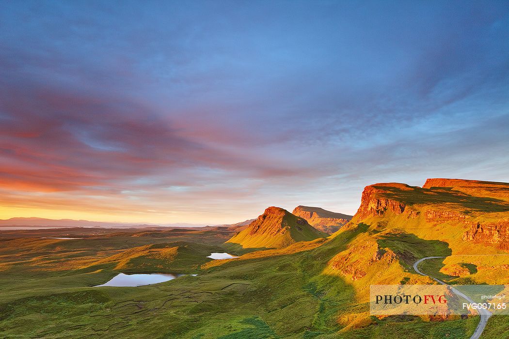 The view from Quiraing during an amazing sunrise