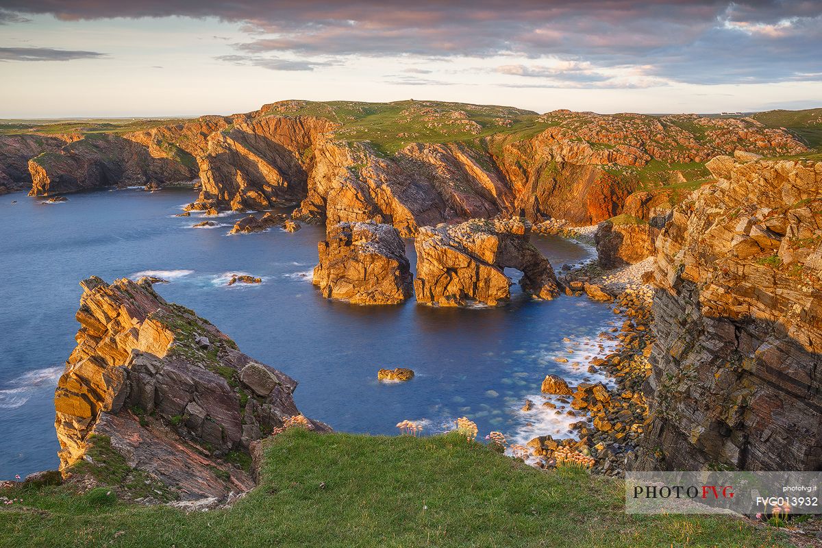 Sunset over the cliffs